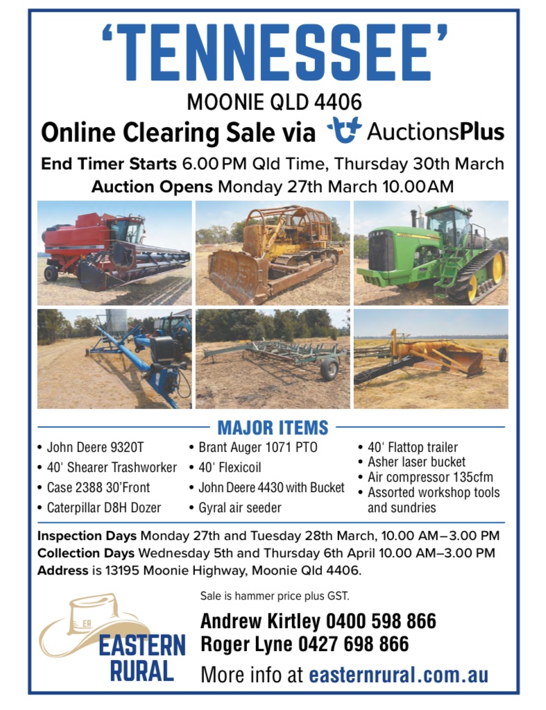 Clearing Sales Eastern Rural Dalby Livestock & Property Agents